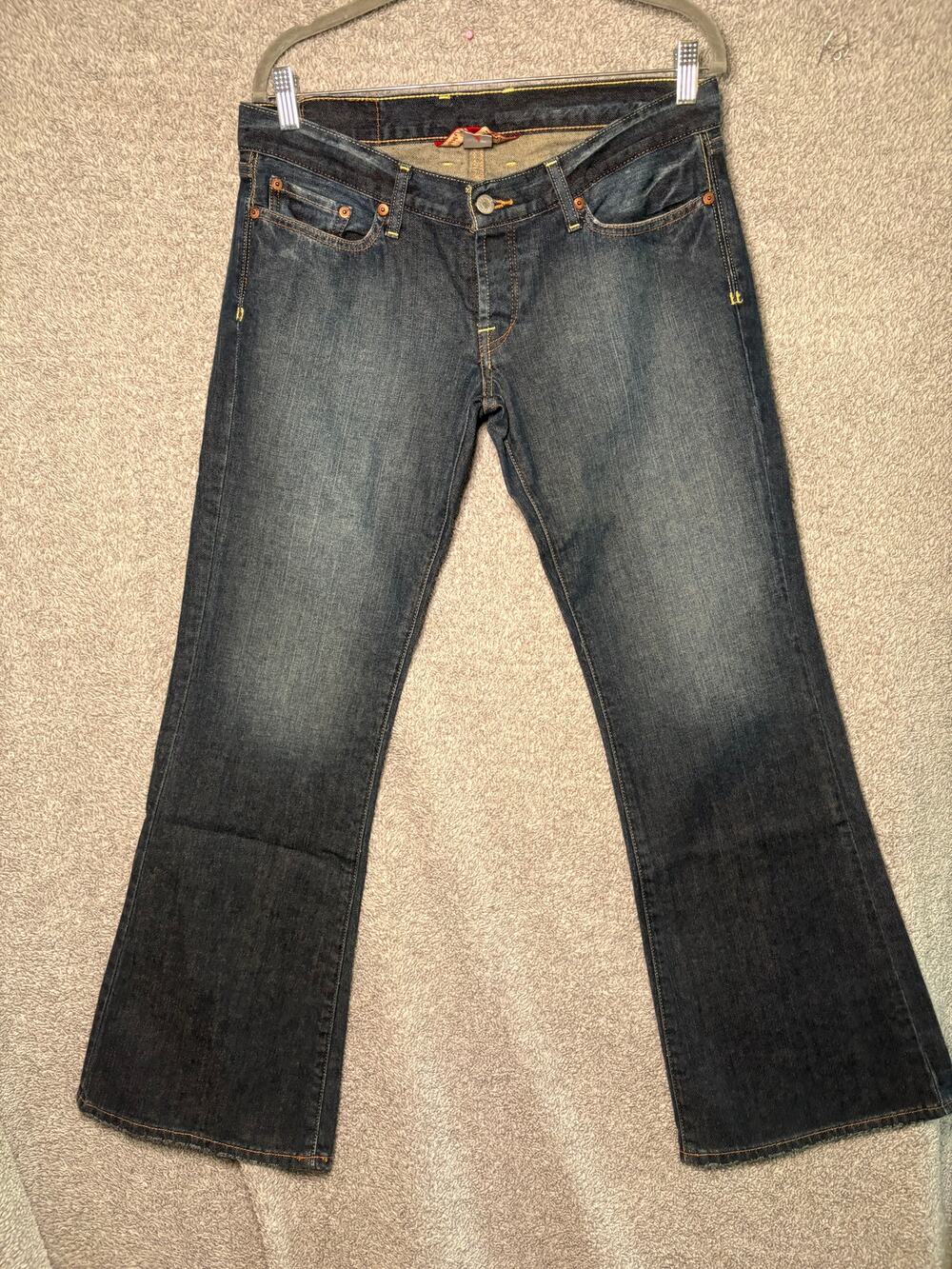 Dark Wash Straight Leg Jeans 10/30 Mid Rise Y2K Western NWOT
